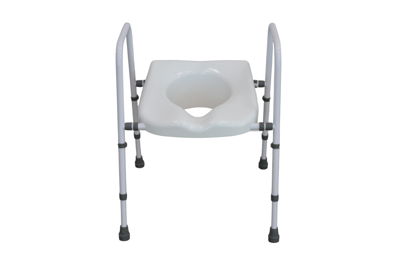 Foto : Toiletframe met Zitting en Hygiëne Uitsparing – Optimaal Comfort en Ondersteuning