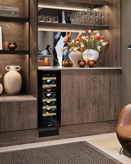 Foto : Compact genieten: de 30 cm brede wijnklimaatkast van Norcool