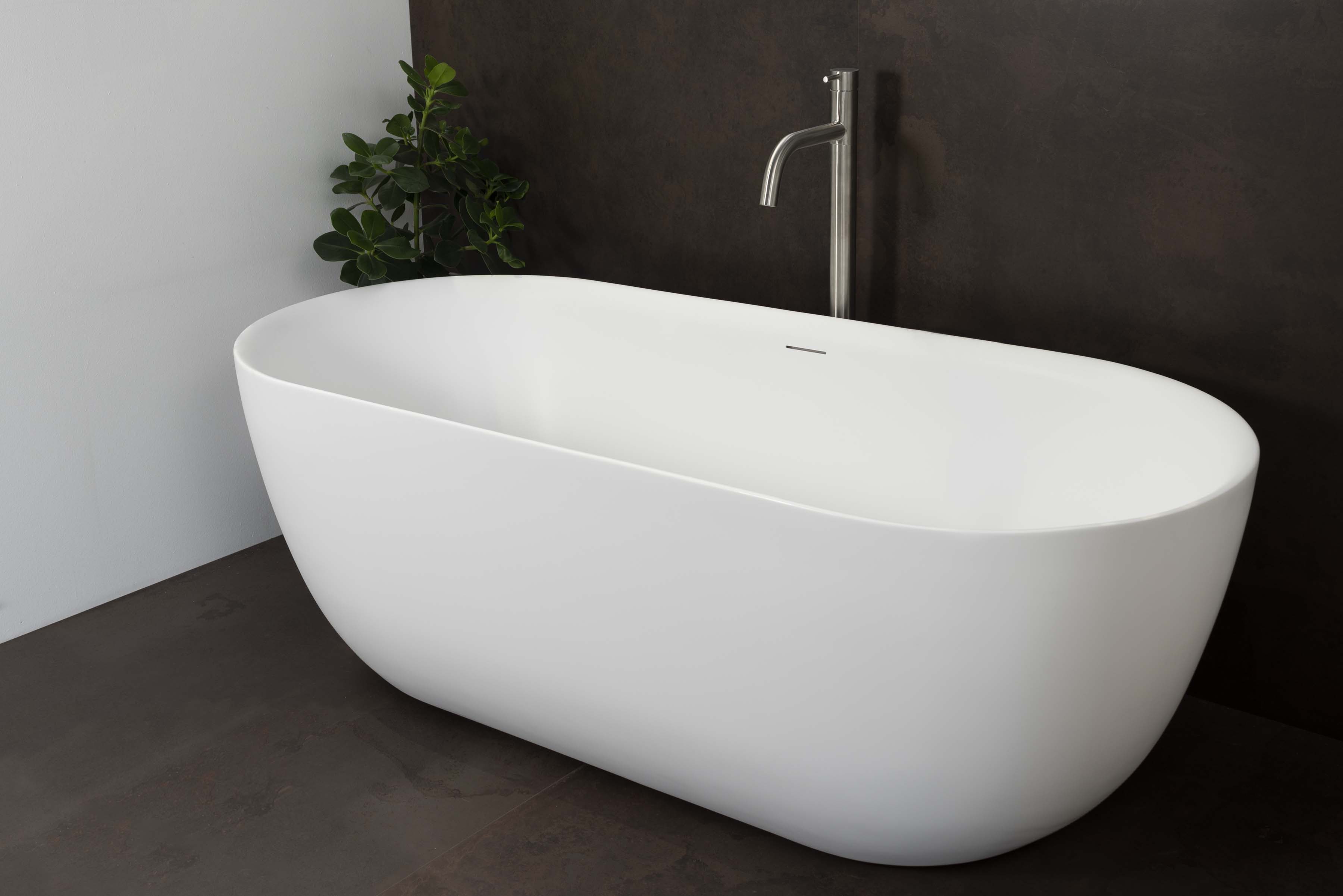 Vrijstaand bad acryl mat wit - bad - badkamer -