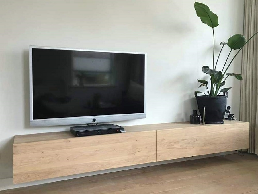 Tv-meubelen massief eikenhout meubels - - WONEN.nl