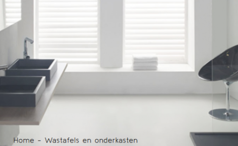 Foto : Wastafels en onderkasten